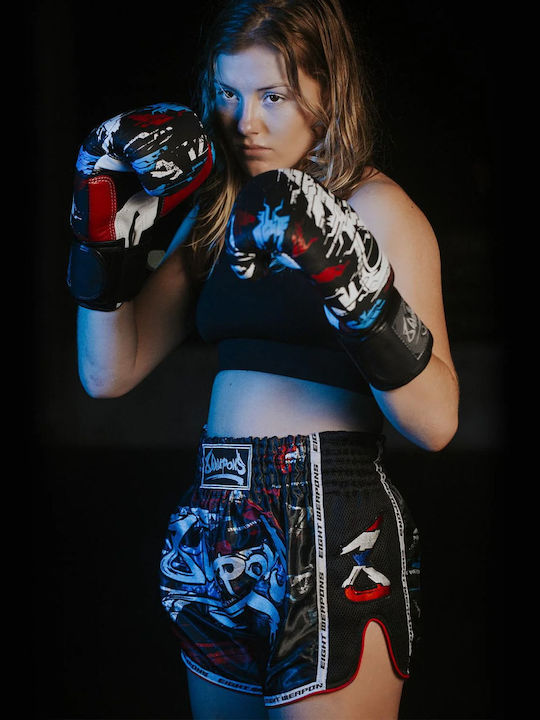 Σορτσάκι Muay Thai 8 Weapons Cut Like A Blade 2.0 Black Red