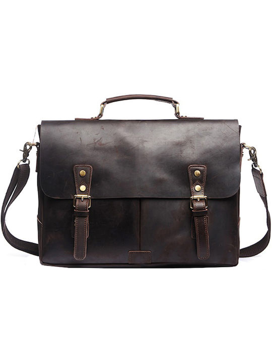 Geantă Laptop Jolar Unisex Vintage Impermeabilă Yd-8048 Maro Închis
