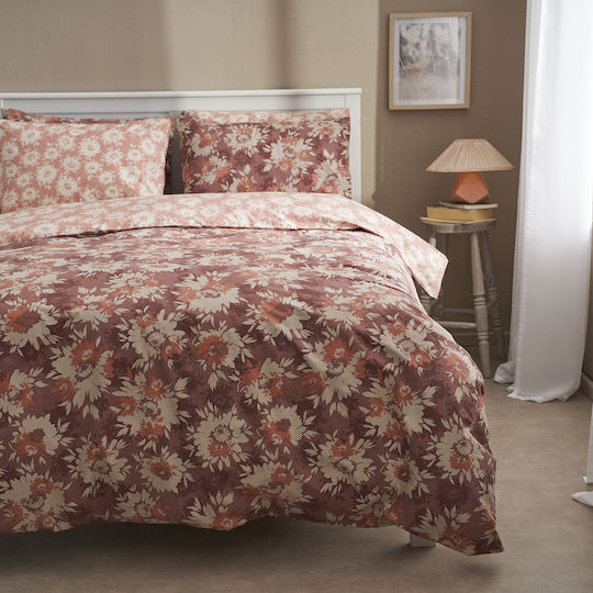 Charalambidis Textiles Set Față de Pernă Oxford Cinnamon 52x72cm.