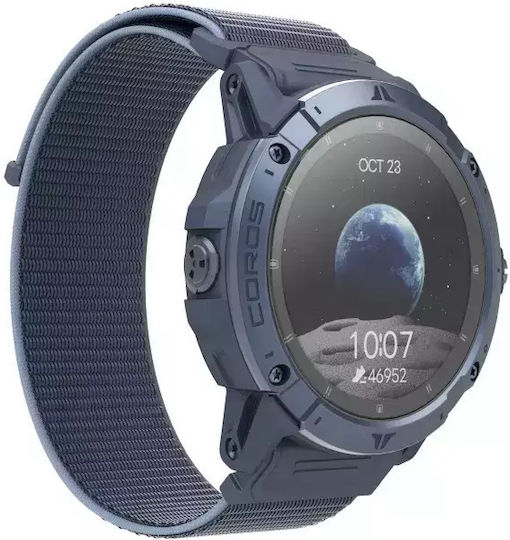 Coros Vertix 2S Titanium 50mm Waterproof Smartwatch with Heart Rate Monitor (Blue)