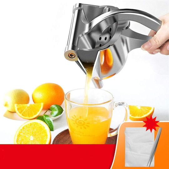 Hand Press Pomegranate / Lemon / Orange made of Metal in Silver Color