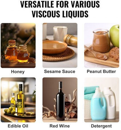 Vevor Automatic Liquid Filling Machine 50-5000 G Honey Oil Wine Detergent Single Nozzle Wsdbgygzjwxx420vcv2