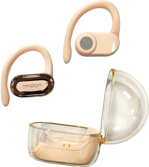 BT-54 Offenes Ohr Bluetooth-Freisprecheinrichtung Kopfhörer mit Ladeetui Beige