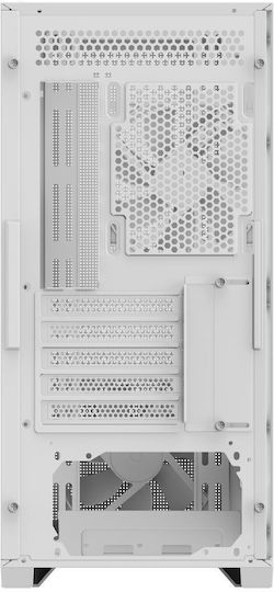 Gigabyte GB-C102GI Gaming Midi Tower Computer Case with Side Window and RGB Lighting White