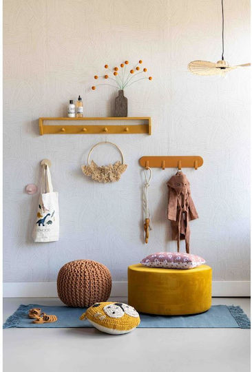 Kids Wall Mount Shelf Brown 89x10x14cm