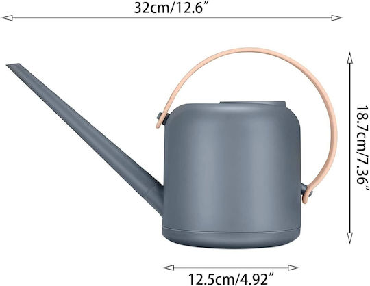 Plastic Watering Can 1.7lt Gray