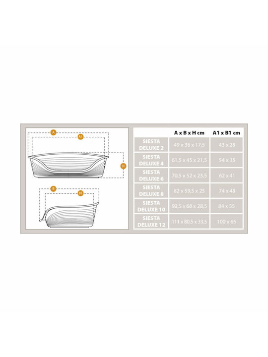 Ferplast Siesta Deluxe Καναπές Σκύλου Γκρι 111x80.5εκ. Ferplast Siesta Deluxe Καναπές Σκύλου Γκρι 111x80.5εκ.