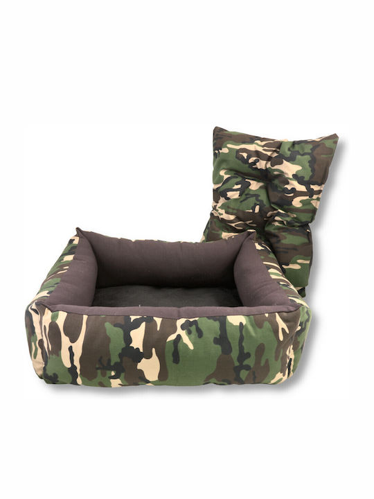 Woofmoda Πουφ Κρεβάτι Σκύλου Χακί 53x46εκ.