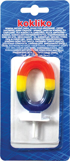 Procos Lumânare de Zi de Naștere Număr "0" Multicolor 6571