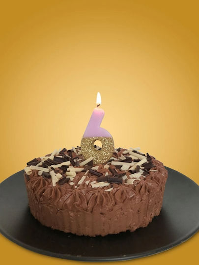 Talking Tables Birthday Candle No 6 Birthday Candle Number "6" in Pink Color 1BDAY-CANDLE-6