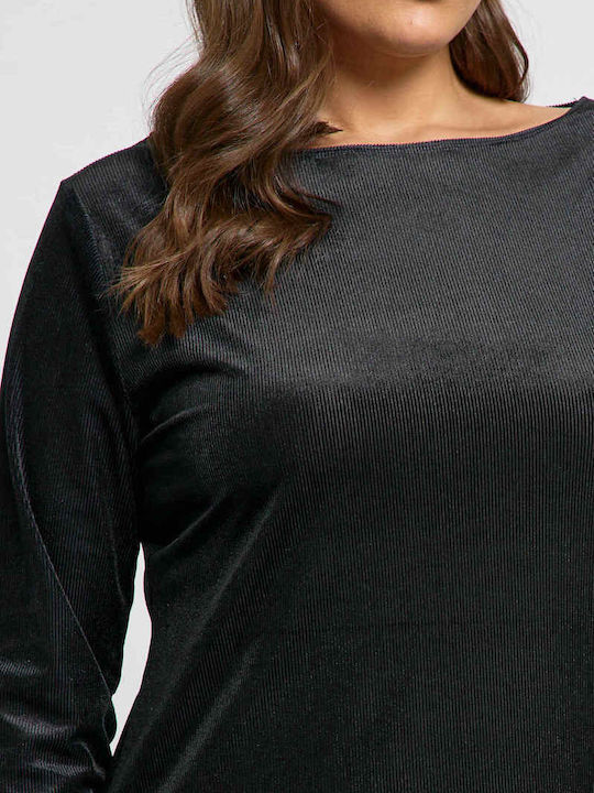 Women's Blouse Velvet Black