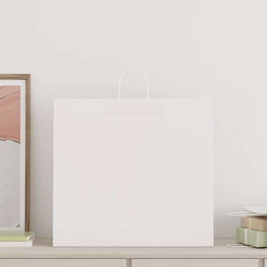 vidaXL Paper Bag for Gift White 54x49x15cm. 250pcs