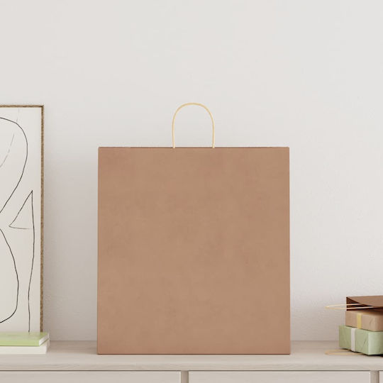 vidaXL Paper Bag for Gift Brown 45x48x17cm. 250pcs