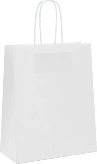 vidaXL Χάρτινη Τσάντα για Δώρο Λευκή 18x22x8εκ. 250τμχ