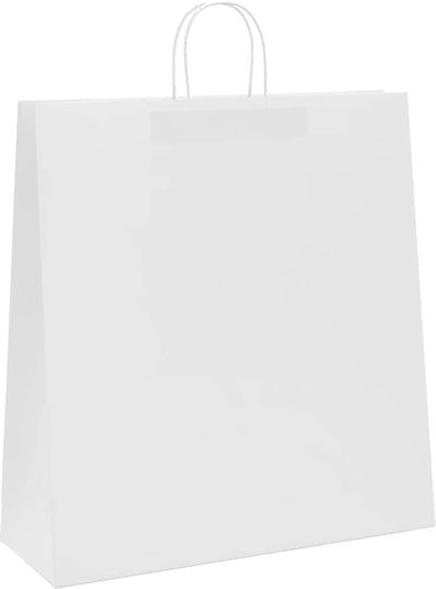 vidaXL Χάρτινη Τσάντα για Δώρο Λευκή 45x48x17εκ. 250τμχ