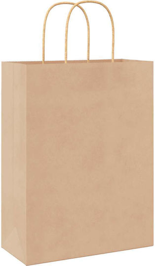 vidaXL Χάρτινη Τσάντα για Δώρο Καφέ 26x35x12εκ. 250τμχ