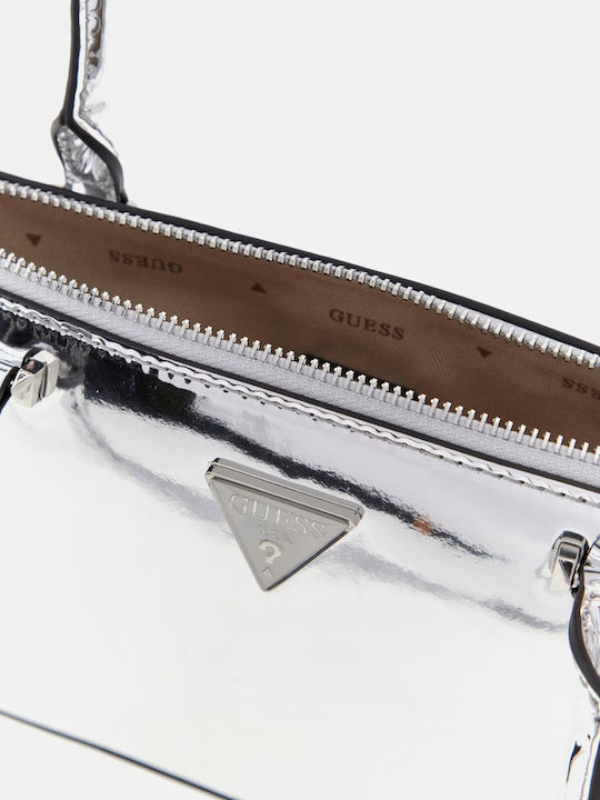Damentasche Schultertasche Silber
