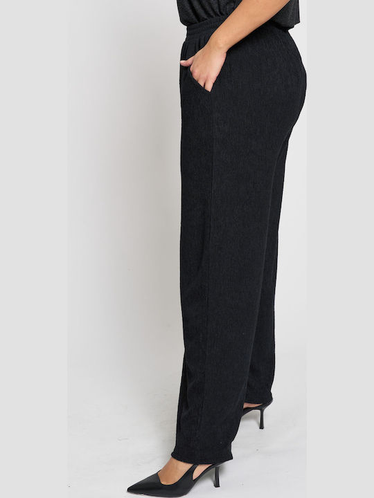 Women's High Rise Pantaloons with Rubber Band Black