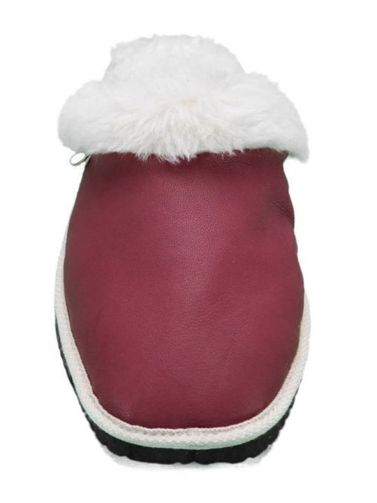 Anatomische Lederne Hausschuhe Rosa