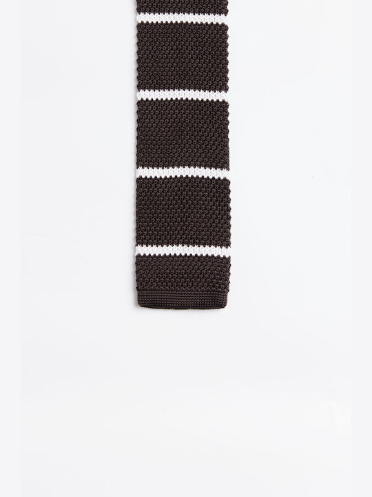 Aristoteli Bitsiani Men's Tie Knitted Printed in Brown Color