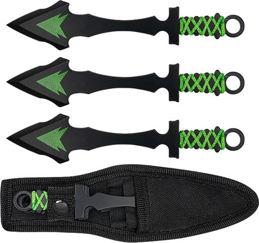 Set Drei Wurfmesser Darts 16,5 cm Etui Inklusive