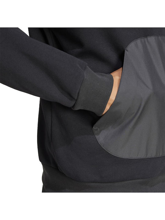 City Escape Fleece Суитшърт с Качулка Черен