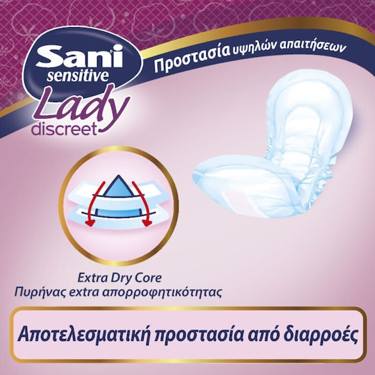 Sani Sensitive Lady Normal No3 Γυναικείες Σερβιέτες Ακράτειας Κανονικής Ροής 3 Σταγόνες 16τμχ