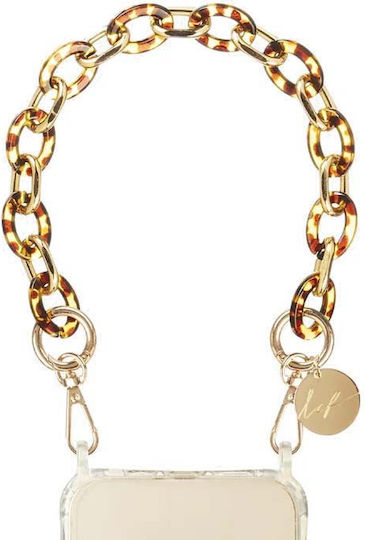 Lacoquefrancaise Cassy Kurz Le314881 Braun-goldene Handykette