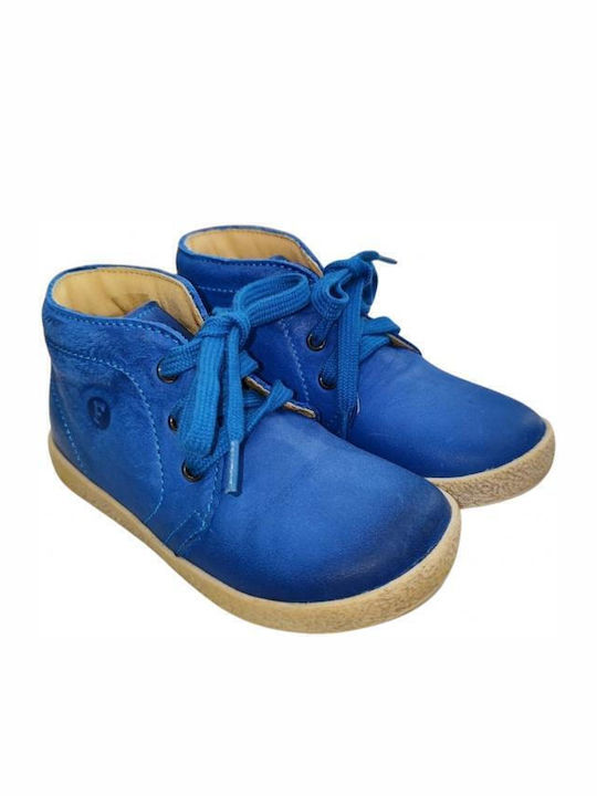 Kids Boots with Laces Blue