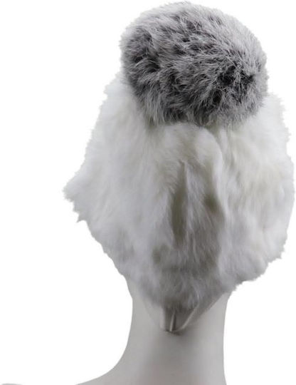 Pom Pom Beanie Unisex Beanie Gestrickt in Weiß Farbe