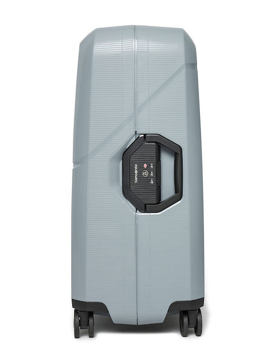 Samsonite Magnum Medium Hard Blue Suitcase With 4 Wheels Height 69cm