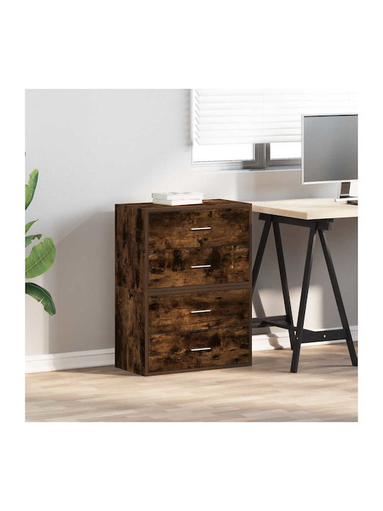 Wooden Chest of Drawers Smoked Oak 60x31x60cm