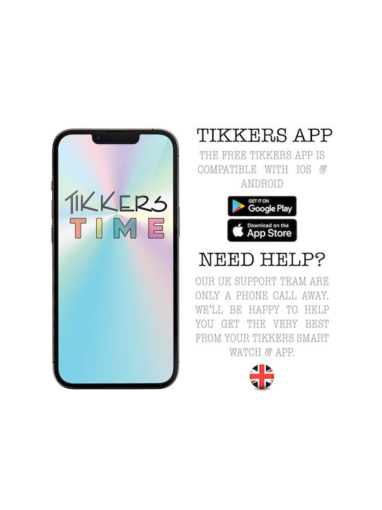 Tikkers Kids Smartwatch with Silicone Strap Pink