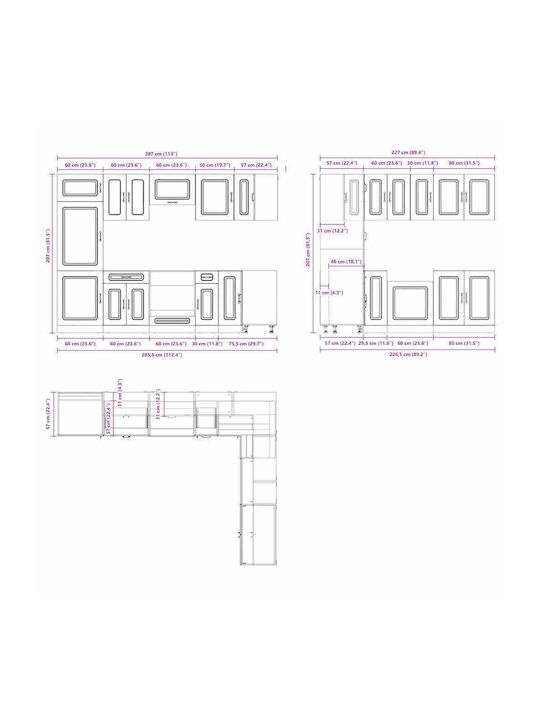 Vidaxl Kitchen Cabinet Set 14 Pieces Kalmar Engineered Wood