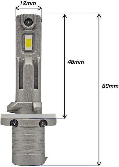 Led Bulb H27/1 880 9v-30v Canbus Csp 2 Pcs Novelty