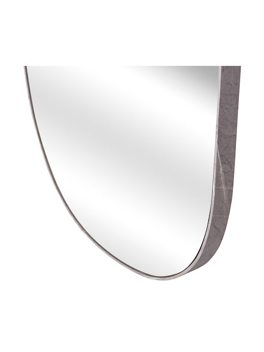 HomeMarkt Crither Oglindă de Perete De Corp Întreg cu Gri Ramă din Lemn 140x49cm 1buc