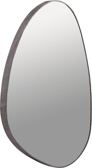 HomeMarkt Irregu Oglindă de Perete cu Gri Ramă din Lemn 80x60cm 1buc