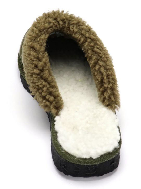Anatomical Leather Women's Slippers Green