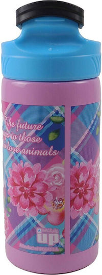 Back Me Up Kids Water Bottle Stainless Steel with Straw bmu Love Dog 500ml (Various Designs)