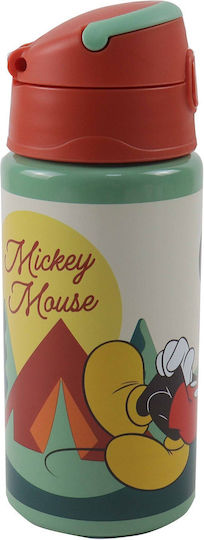 Gim Mickey Kids Water Bottle Mickey Aluminium with Straw 500ml