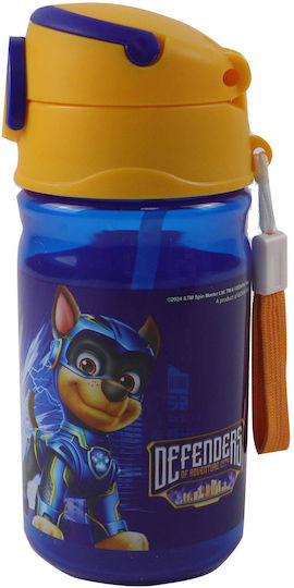 Gim Kids Water Bottle Paw Patrol Plastic with Straw 350ml