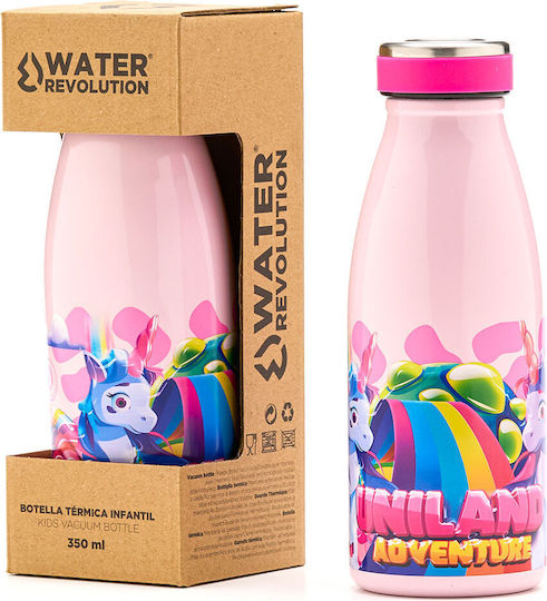 Water Revolution Uniland Sticlă Pentru Copii Din Oțel Inoxidabil Multicolor 400ml