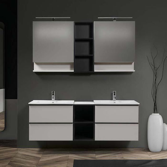 Mabo Countertop with Sink & Mirror with Light Acrylic
