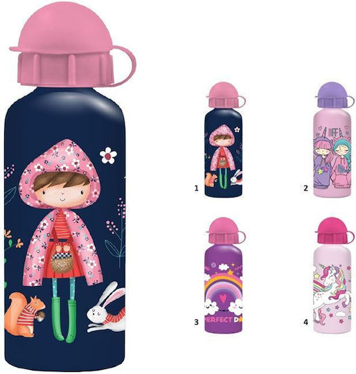 Must Kids Water Bottle Aluminium 500ml (Various Designs/Colours)