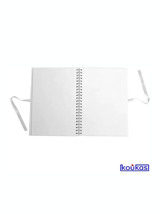 Artemio 21x29.7cm WITHOUT LINES WITH 40 WHITE SHEETS Wedding Wish Book White