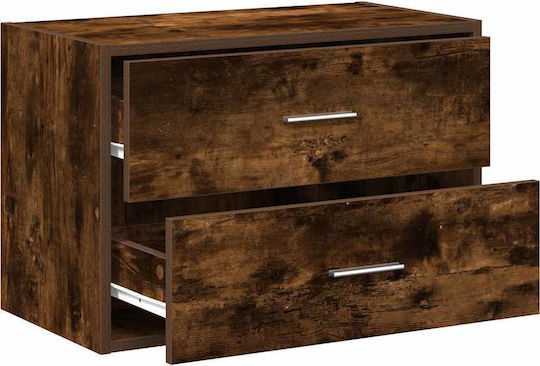 Office Storage Drawer Wooden Smoky Oak 60x31x40cm