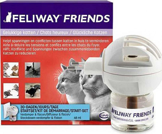 Feliway Friends Cat Nutrition Supplement Diffuser Diffusion Device and Refill 48ml