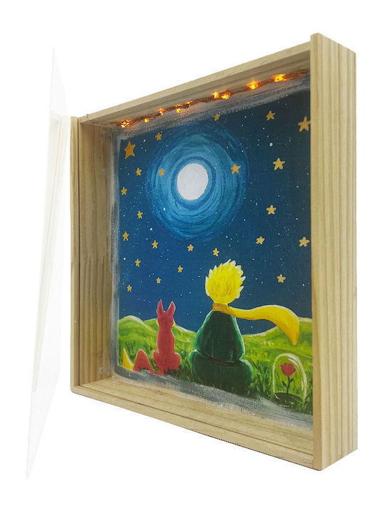 Lumanare De Paste Micul Prinț Rotundă Handmade Cu Cutie-Ramă Iluminată (Diverse Modele)