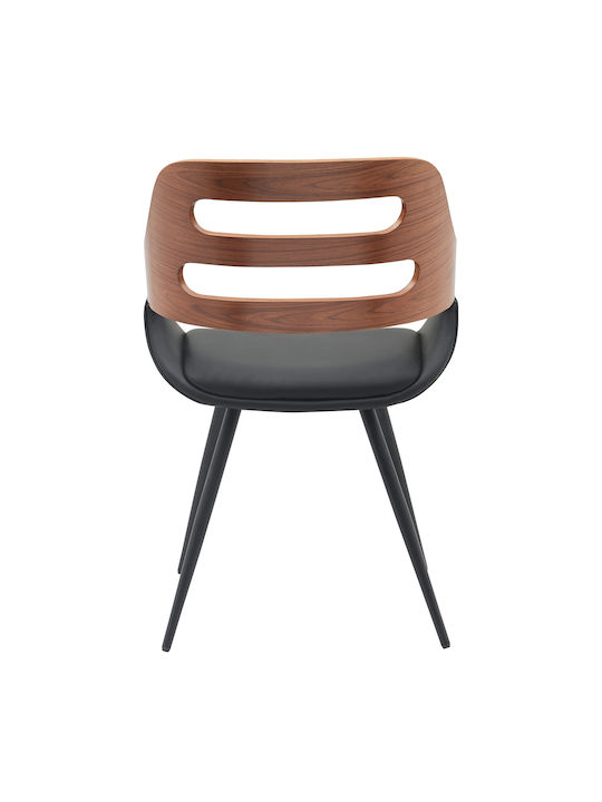 Harmada Stühle Speisesaal Black/Brown 1Stück 52x57.5x77cm