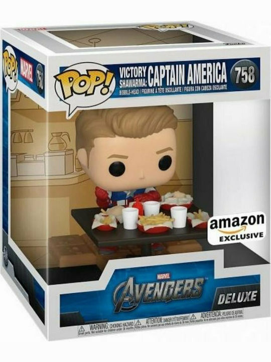 Funko Pop! Deluxe: Captain America Victory Shawarma (Amazon Exclusive) Bobble-Head Exclusive Funko Pop! Deluxe: Captain America Victory Shawarma (Amazon Exclusive) Bobble-Head Exclusive